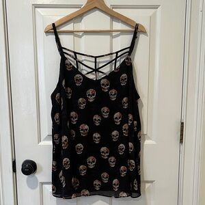 Torrid Black Skull Print Whimsigoth Camisole